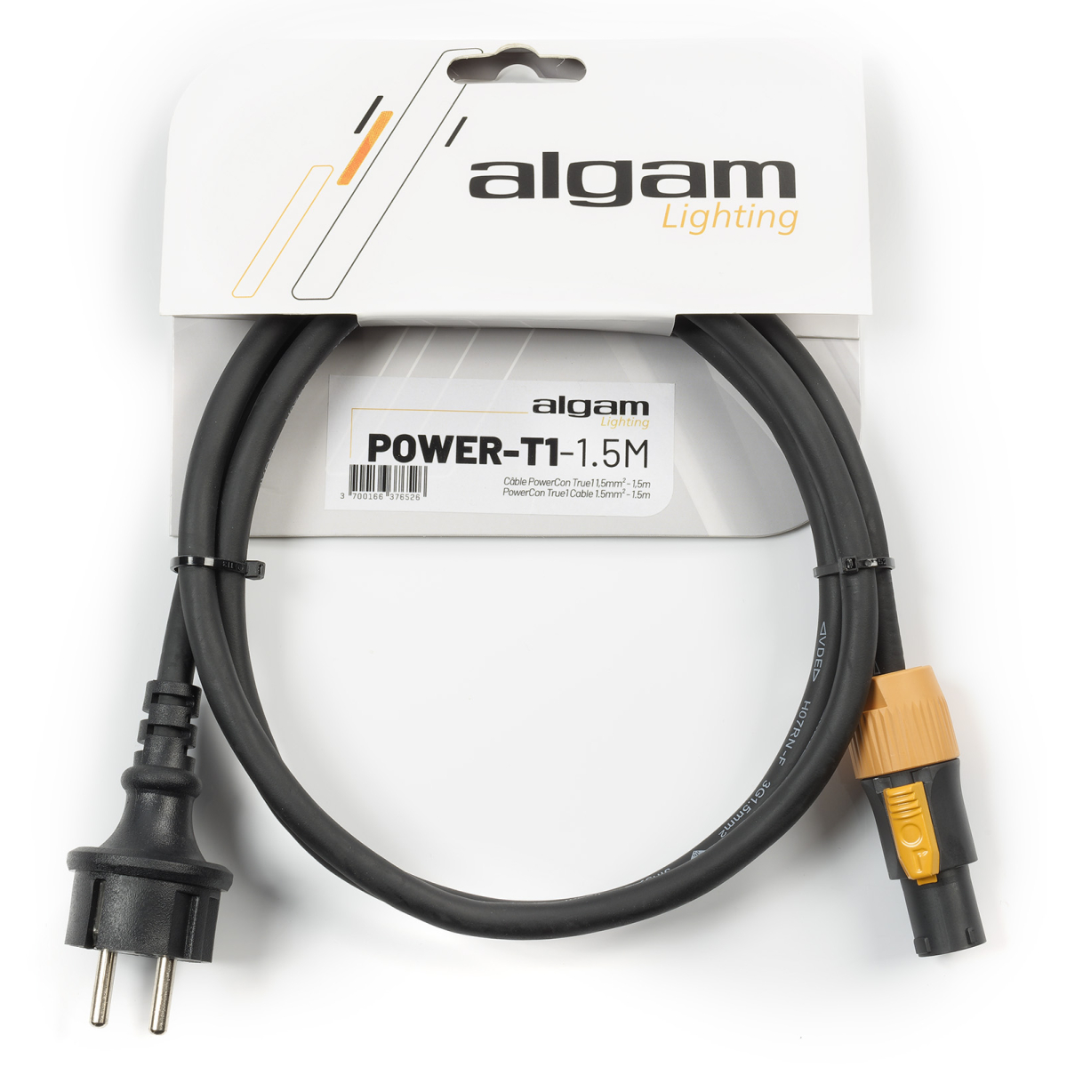 Câbles alimentation powercon - Algam Lighting - POWER-T1-1.5M