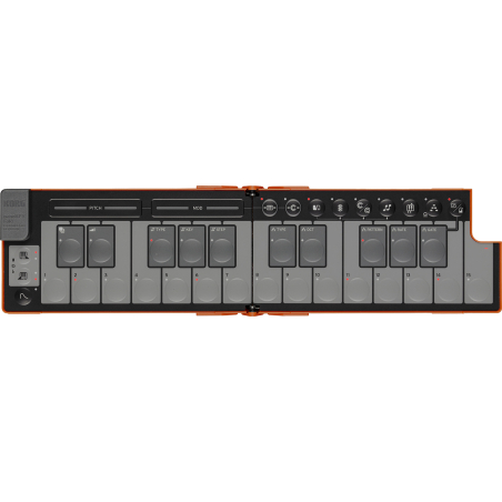 Claviers maitres compacts - Korg - NANOKEY FOLD LAVA ORANGE
