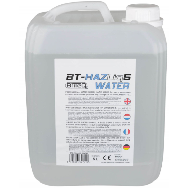 Liquide brouillard - BriteQ - BT-HAZLIQ5 WATER Liquide brouillard - BriteQ - BT-HAZLIQ5 WATER