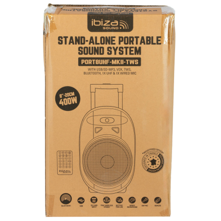 Sonos portables sur batteries - Ibiza Sound - PORT8UHF-MKII-TWS