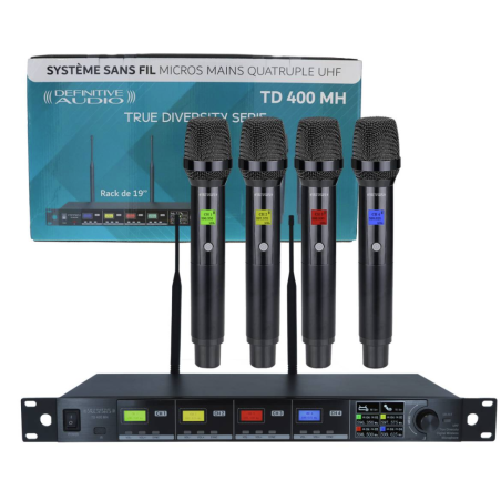 Micros chant sans fil - Definitive Audio - TD 400 MH
