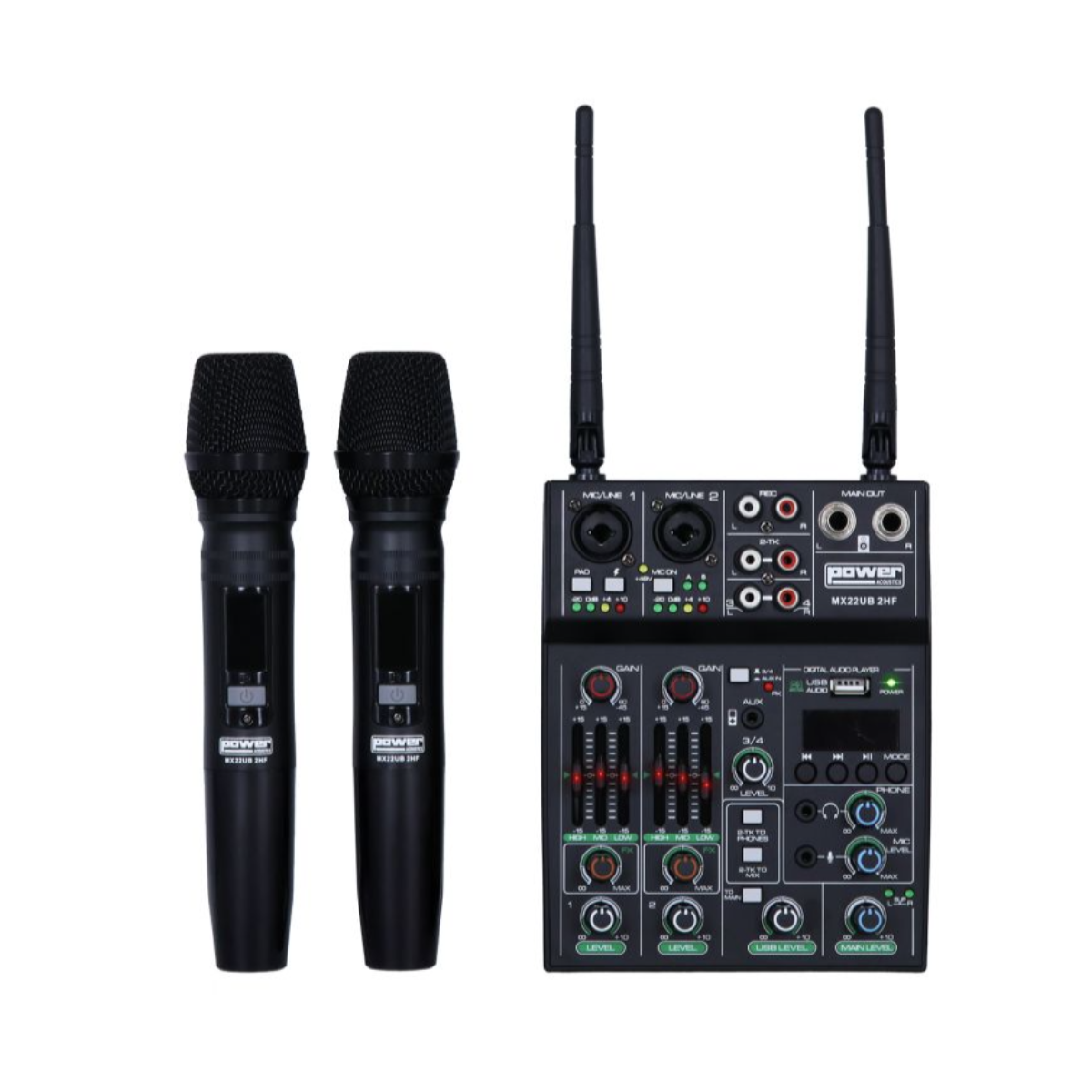 Consoles analogiques - Power Acoustics - Sonorisation - MX 22 UB 2HF