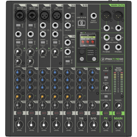 Consoles analogiques - Mackie - ProFX10GO (Batterie)