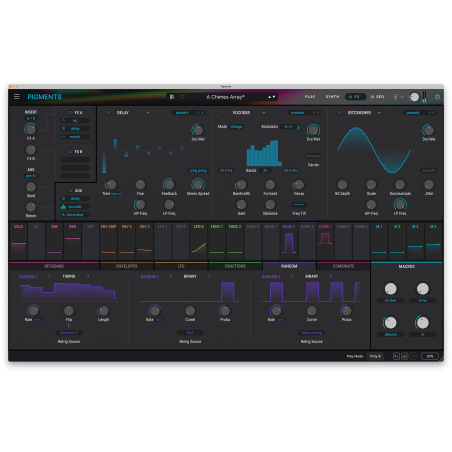 Logiciels instruments virtuels - Arturia - PIGMENTS 6 EDU