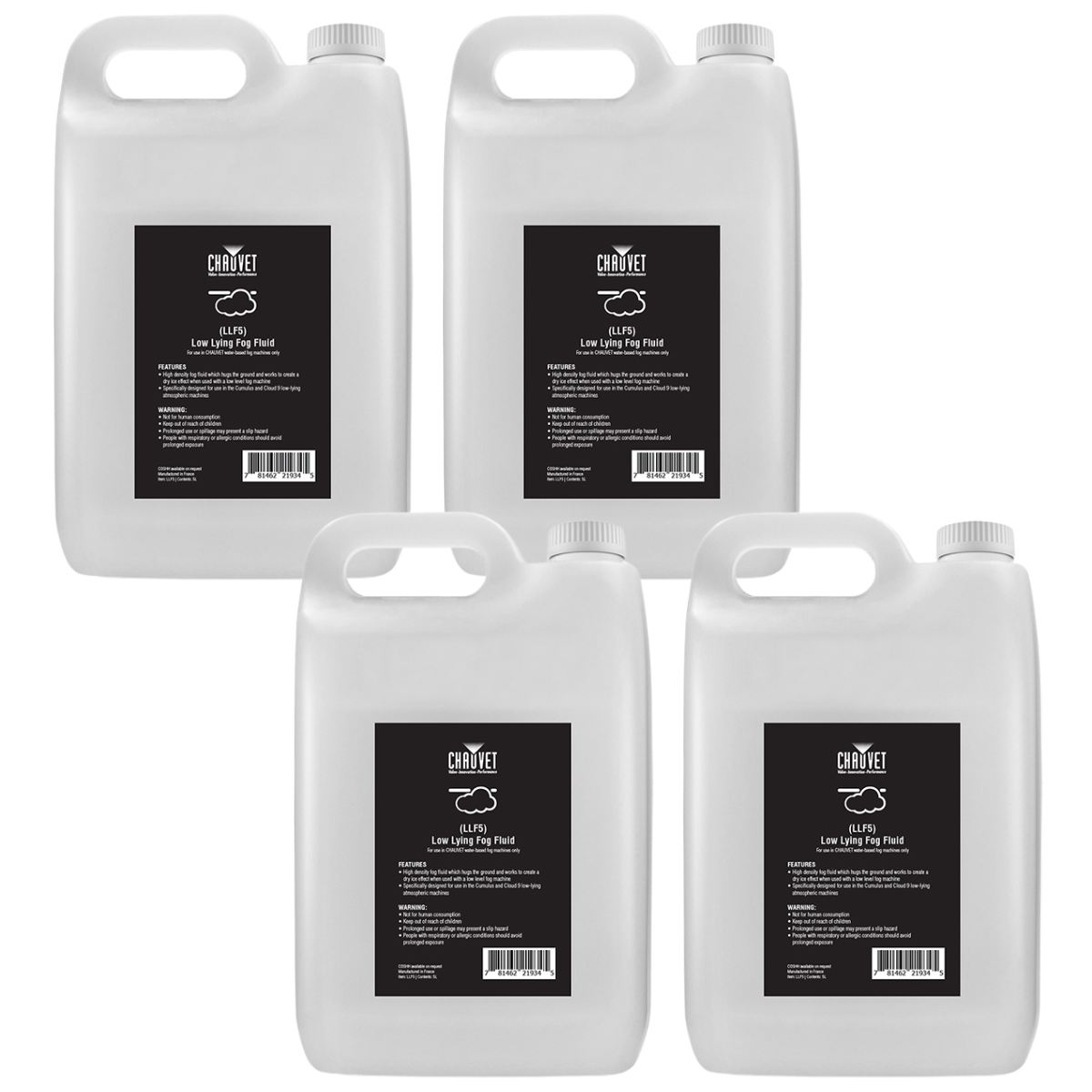 Liquide fumée lourde - Chauvet DJ - LLF5X4 - Liquide fumée...