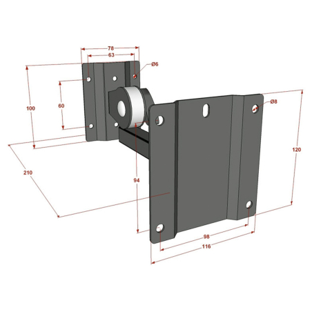 Supports muraux enceintes - Hilec - BYR