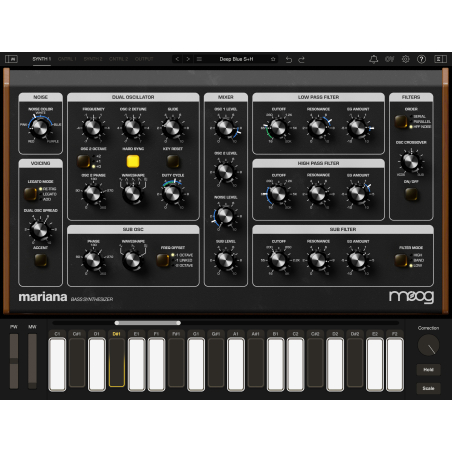Logiciels instruments virtuels - Moog - MARIANA