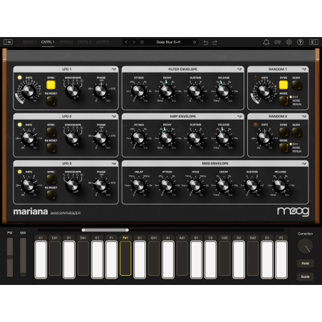 Logiciels instruments virtuels - Moog - MARIANA