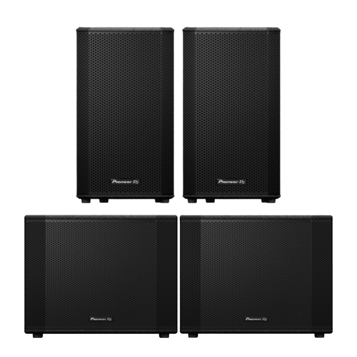 Enceintes amplifiées - Pioneer DJ AlphaTheta - PACK 2 XPRS122 + 2 XPRS1152ST