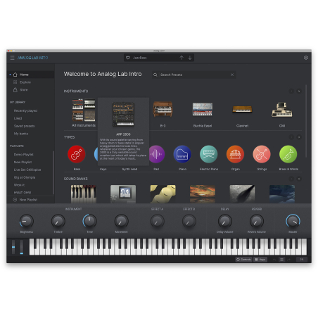 Logiciels instruments virtuels - Arturia - V-Collection 11 Intro