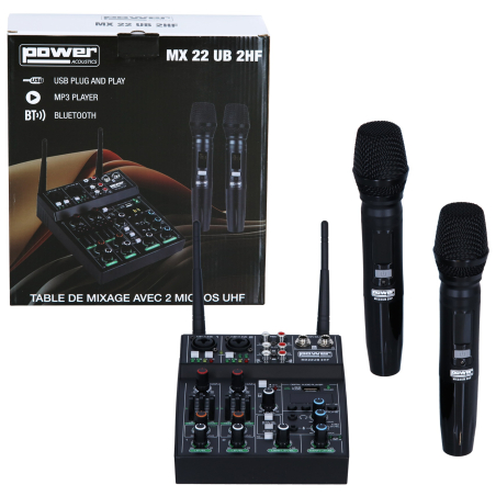 Consoles analogiques - Power Acoustics - Sonorisation - MX 22 UB 2HF