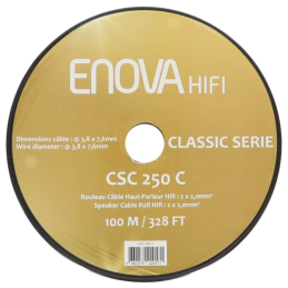 	Câble hauts parleurs au mètre - Enova Hifi - CSC 250 C (2x2mm - 100m)