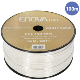 Câble hauts parleurs au mètre - Enova Hifi - CSC 150 WH (2x1,5mm - 100m)