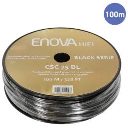 Câble hauts parleurs au mètre - Enova Hifi - CSC 75 BL (BOBINE 100M)
