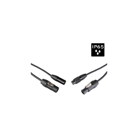 Câbles DMX éclairage XLR 3 points - Hilec - PCT1-HYBRID-XLR3-5M