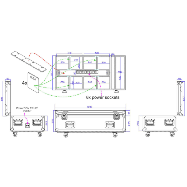 Flight cases éclairage - BriteQ - CASE FOR AKKU BEAMER+CHROMA Flight cases éclairage - BriteQ - CASE FOR AKKU BEAMER+CHROMA