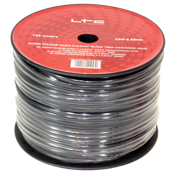 Câble hauts parleurs au mètre - LTC - CHP2.5RND (2x2,5mm - 100m) Câble hauts parleurs au mètre - LTC - CHP2.5RND (2x2,5mm - 100m)