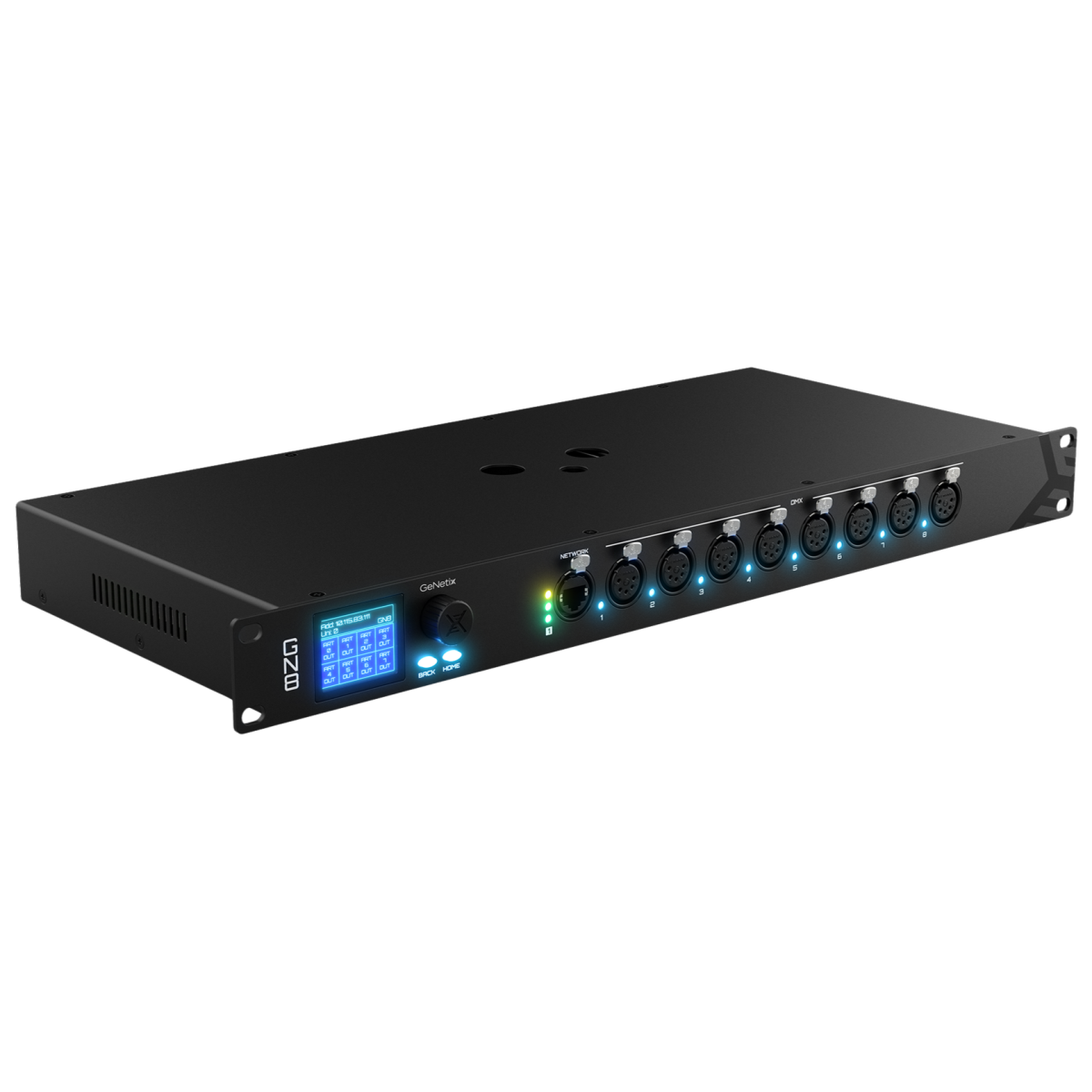 Splitters DMX - ChamSys - GeNetix GN8 8 Port Node