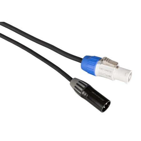 Câbles hybrides alimentation et DMX - Hilec - PC-HYBRID-XLR3-1M5