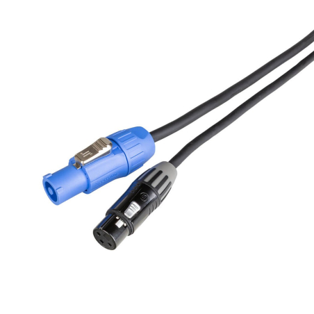 Câbles hybrides alimentation et DMX - Hilec - PC-HYBRID-XLR3-1M5