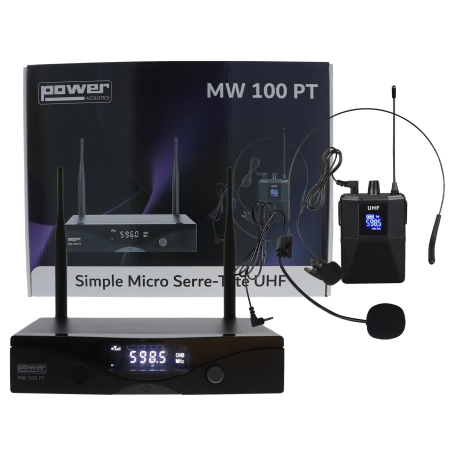 Micros serre-tête sans fil - Power Acoustics - Sonorisation - MW 100 PT