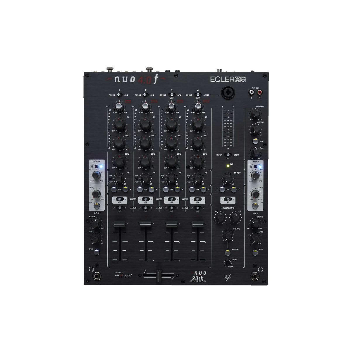 Tables de mixage DJ - Ecler - NUO 4.0 F (Noir)