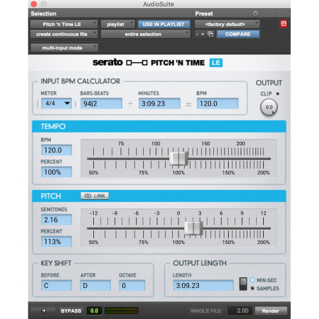 Logiciels instruments virtuels - Serato - Pitch 'n Time LE 3.1