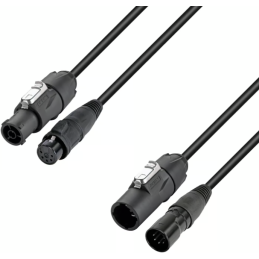 Câbles hybrides alimentation et DMX - Adam Hall - 4 STAR H TCON 5D 0500 (5m)