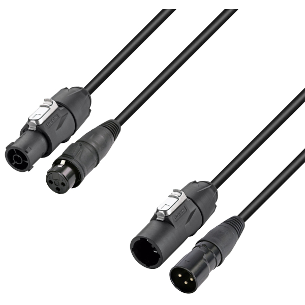 Câbles hybrides alimentation et DMX - Adam Hall - 4 STAR H TCON D 0150 (1.5m)