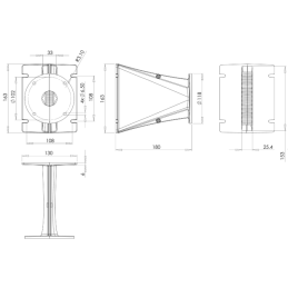 	Tweeters - B&C Speakers - ME142 Horn