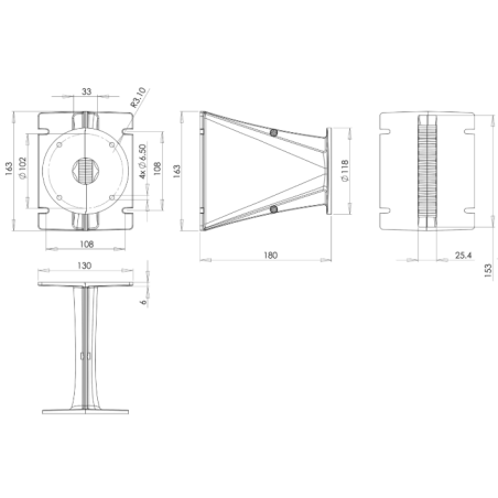 Tweeters - B&C Speakers - ME142 Horn