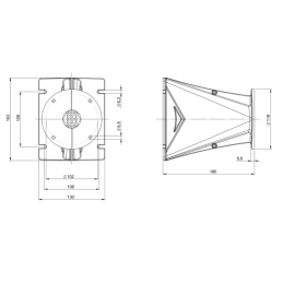 	Tweeters - B&C Speakers - ME242 Horn
