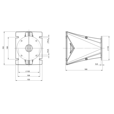 Tweeters - B&C Speakers - ME242 Horn