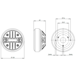 	Tweeters - B&C Speakers - DE250TN 8 Ohm