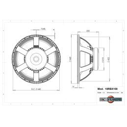 	Hauts parleurs basse fréquence - B&C Speakers - 18RBX100 4 Ohm