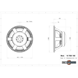 	Hauts parleurs basse fréquence - B&C Speakers - 15TBX100
