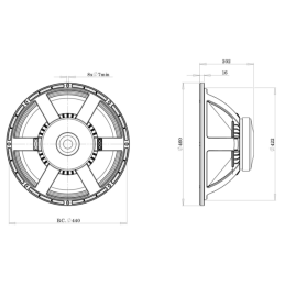 	Hauts parleurs basse fréquence - B&C Speakers - 18PS76 4 Ohm