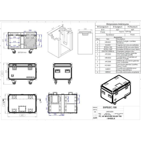 Flight cases éclairage - Executive Accessories - FC MW 190
