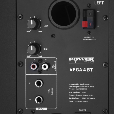 Enceintes monitoring de studio - Power Studio - VEGA 4 BT (La Paire)