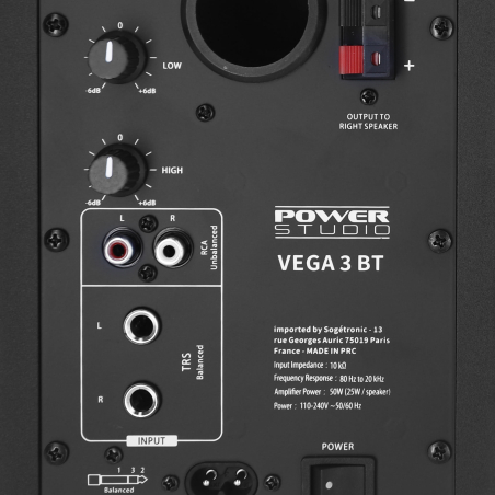 Enceintes monitoring de studio - Power Studio - VEGA 3 BT (La Paire)