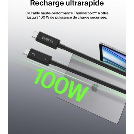 Câbles USB C / USB C - Belkin - CABLE THUNDERBOLT 4 (1m)