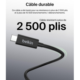 	Câbles USB C / USB C - Belkin - CABLE THUNDERBOLT 4 (1m)