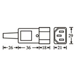	Connecteurs prises secteurs - Adam Hall - 3 STAR C PC14