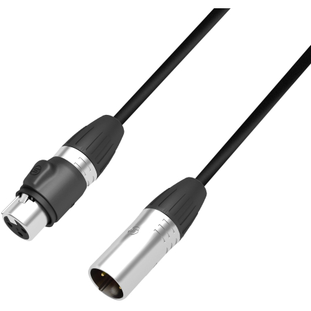 Câbles DMX éclairage XLR 3 points - Adam Hall - 4 STAR DGF 0020 IP65 (0.2m)