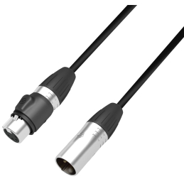 	Câbles DMX éclairage XLR 3 points - Adam Hall - 4 STAR DHM 0020 IP65 (0.2m)