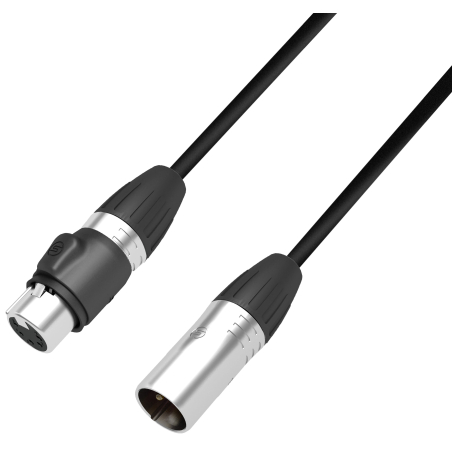 Câbles DMX éclairage XLR 3 points - Adam Hall - 4 STAR DHM 0020 IP65 (0.2m)