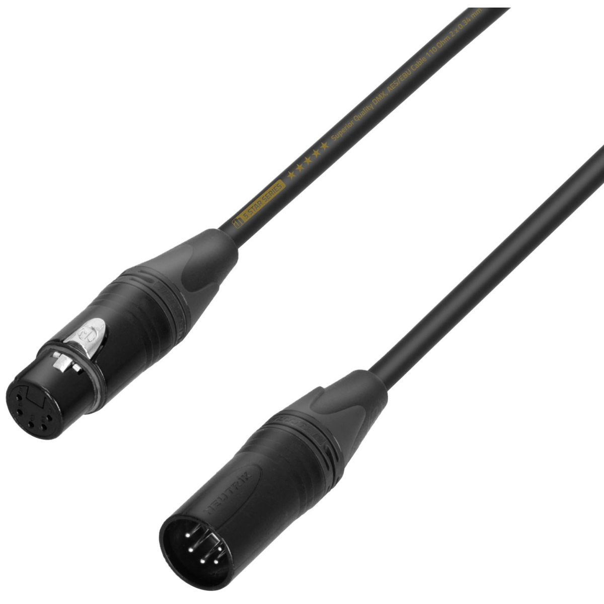 Câbles DMX éclairage XLR 5 points - Adam Hall - 5 STAR DGH 0500 (5m)