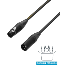 	Câbles DMX éclairage XLR 3 points - Adam Hall - 5 STAR DMF 0300 BULK...