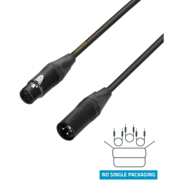 	Câbles DMX éclairage XLR 3 points - Adam Hall - 5 STAR DMF 1000 BULK...