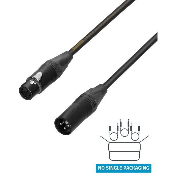 Câbles DMX éclairage XLR 3 points - Adam Hall - 5 STAR DMF 1000 BULK...